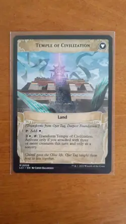 x1 Ojer Taq, Deepest Foundation / Temple of Civilization LCI MTG 26 LP 1x - Image 2