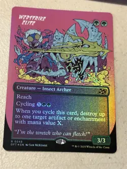 mtg borderless foil Webstrike Elite, Aetherdrift, unplayed - Image 1