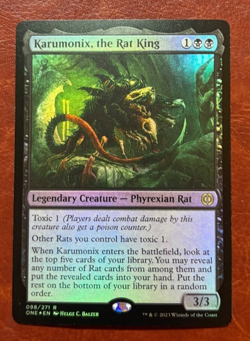 1x NM FOIL Karumonix, the Rat King - 098/271 R ONE MTG Magic Never Played x1 - Image 1