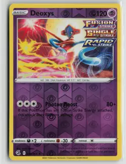 Pokemon TCG Fusion Strike Deoxys x1 NM Reverse Holo 120 - Image 1