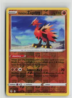 Pokemon TCG Evolving Skies Galarian Zapdos x1 NM Reverse Holo 082 - Image 1