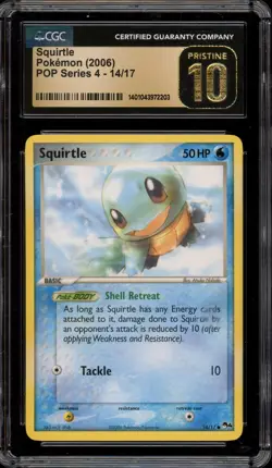 Pokemon Squirtle POP Series 4 #14 CGC 10 Pristine - Image 1