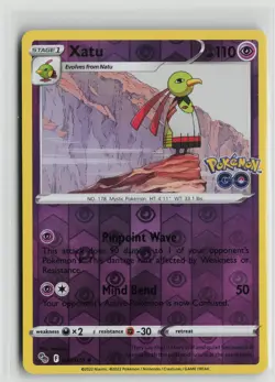 Pokemon TCG Pokemon Go Xatu x1 NM Reverse Holo 033 - Image 1