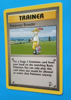POKEMON Card Base Set 2 TRAINER POKEMON BREEDER 105/130 Normal Rare LP/EX 1999! - Image 2