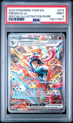 2024 POKEMON TWILIGHT MASQUERADE SPECIAL ILLUSTRATION RARE GRENINJA EX PSA 9 - Image 1