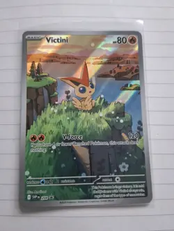 Pokemon TCG Victini Black Bolt & White Flare Illustration Promo SVP 208 NM - Image 1