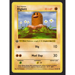 Diglett - 47/102 - Base Set - 1st Edition - Shadowless - Wizards - LP - Image 1