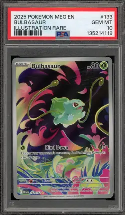 Pokemon Bulbasaur Mega Evolution Illustration Rare #133 PSA 10 Gem Mint - Image 1