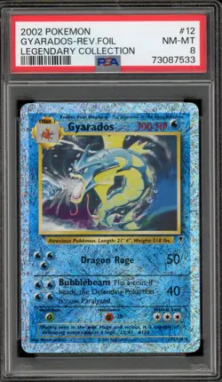 Pokemon Gyarados Legendary Coll. Reverse Holo Rare #12 PSA 8 - Image 1