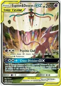 Espeon & Deoxys Tag Team GX - SM240 - SM Black Star Promos DMG, English Pokemon - Image 1