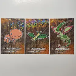 Trapinch Vibrava Flygon Database 3 Cracked Ice Holo Hoenn Pokemon - Image 1
