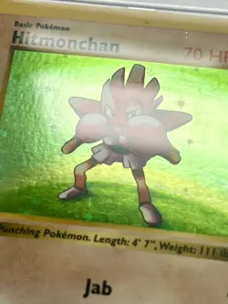 1999 POKEMON BASE SET 1ST EDITION #7 HITMONCHAN-HOLO PSA 5 EXCELLENT - NEW SLAB - Image 3