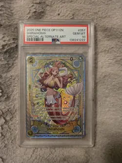 2025 One Piece Shirahoshi 057 OP11 SP Special Alternate Art English, PSA 10 - Image 1