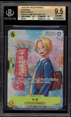 One Piece CCG Sabo Saikyo Jump No.5 May '24 Japanese Promo P-073 BGS 9.5 - Image 1