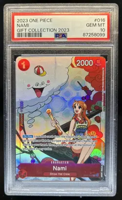 2022 One Piece Romance Dawn Nami Gift Rare #OP01-016 PSA 10 GEM MINT - Image 1