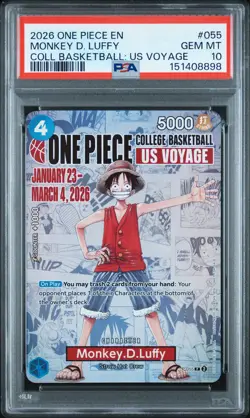 2026 One Piece MONKEY D. LUFFY College Basketball US Voyage Promo #P055 PSA 10 - Image 1