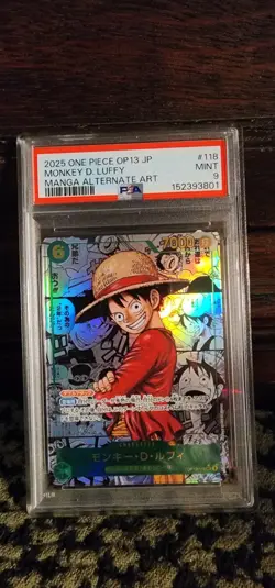 One Piece OP13 2025 Monkey D. Luffy Alternate Manga Art Foil JP PSA 9 #118 - Image 1