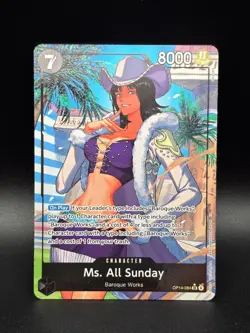 Ms. All Sunday (Alternate Art) OP14-084 The Azure Sea's Seven Foil - Image 1