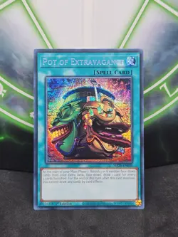 Yugioh Pot of Extravagance MP20-EN030 Prismatic Secret Rare 1st Edition NM - Image 1