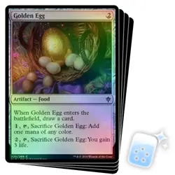 FOIL GOLDEN EGG X4 Throne Of Eldraine ELD Magic MTG MINT CARD - Image 1