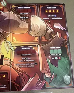 Barbarian Promo BOARD ONLY & 4 Foil Alt Art Cards Dice Throne Age Of Fortitude - Image 4