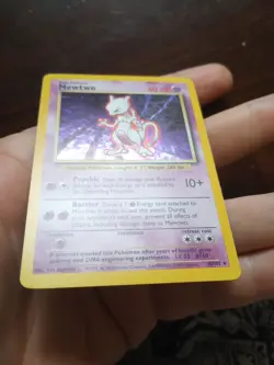 Pokemon TCG Mewtwo 10/102 1999 Base Set Holo Unlimited Rare Card - Image 2
