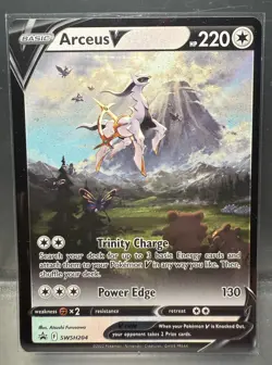 Pokemon TCG Arceus V SWSH204 2022 Figure Collection Black Star Promo Card - Image 1