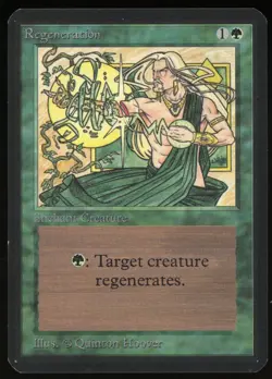 1993 MTG Magic the Gathering Card Alpha Regeneration Raw NM Gaming Card TCG - Image 1