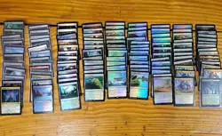 MTG Foil Rare Land Lot of 110 Cards Magic The Gathering All Listed - Image 1