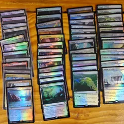 MTG Foil Rare Land Lot of 110 Cards Magic The Gathering All Listed - Image 3