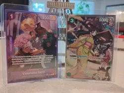 Lot of 2 One Piece TCG Card Game Cards Okiku OP01-035 & Vinsmoke Sanji OP10-063 - Image 1
