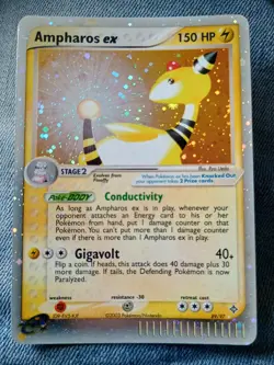 Pokemon TCG Ampharos EX Ultra Rare Holo Card 89/97 EX Dragon 🌀 swirl - Image 1