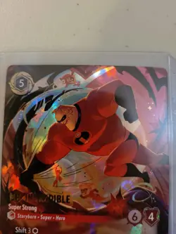 Disney Lorcana Wilds Unknown Mr. Incredible Super Strong Enchanted Holo CLEAN NM - Image 3