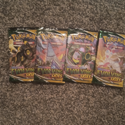 art set Evolving Skies Booster Pack 4 Packs 40 Cards English - Image 1