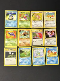 Pokemon Vintage WOTC Sets Card Lot Of 12 LP-HP #8 & Shadowless Wartortle - Image 1