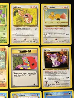 Pokemon Vintage WOTC Sets Card Lot Of 12 LP-HP #8 & Shadowless Wartortle - Image 3