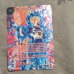 Bandai Dragon Ball Super Card Game Vegeta Charging Rage SPR Foil BT24-013 Battl… - Image 1