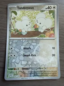 Pokemon TCG Tandemaus Paldea Evolved Reverse Holo Card 167/193 LP - Image 1