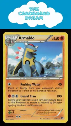 Armaldo XY - Steam Siege #57/114 NON-HOLO Rare Pokemon Card - Image 1