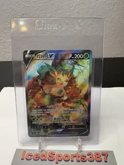 Pokemon Leafeon V SR Eevee Heroes Korean Alternative Art Holo Card 071/069 - Image 1