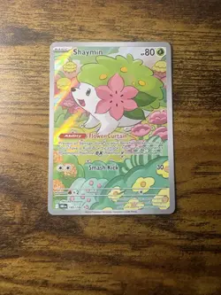 Pokemon TCG Destined Rivals Shaymin Illustration Rare Card 185/182 - Image 1