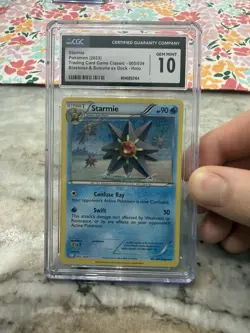 CGC 10 Gem Mint Starmie 005/034 Pokemon Trading Card Game Classic Holo - Image 1
