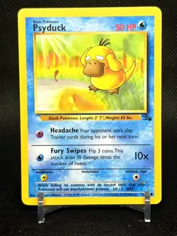 Pokemon TCG Psyduck Fossil Card 1999-2000 Vintage Regular Card 53/62 - Image 1