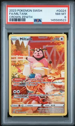 Miltank GG24/GG70 SWSH: Crown Zenith: Galarian Gallery Full Art Pokemon - PSA 8 - Image 1