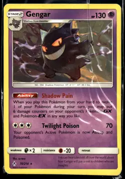 2019 Pokemon Unbroken Bonds 70 Gengar LP - Image 1