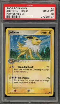Pokemon Jolteon POP Series 3 Holo Rare #3 PSA 10 Gem Mint - Image 1