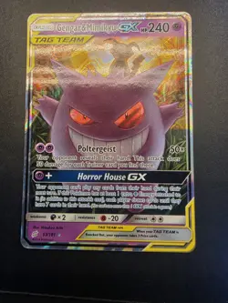 Pokemon TCG-Gengar & Mimikyu GX 53/181 Team Up Ultra Rare Holo HP240 EN - Image 1