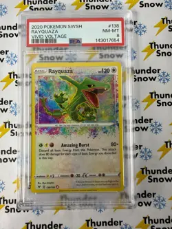 Rayquaza #138 2020 Pokemon - Vivid Voltage - PSA 8 - Image 1