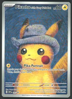 2023 Pokemon SVP EN Pokemon X Van Gogh #085 Pikachu with Grey Felt Hat - Image 1