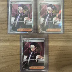3 Pokemon TCG Ascended Heroes Boss's Orders 256/217 Corbeau Full Art Holo x3 - Image 3